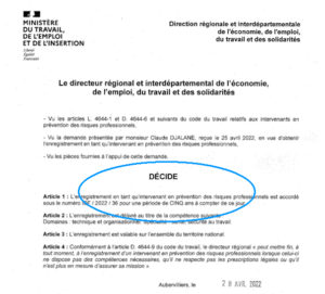 Lire la suite à propos de l’article Claude DJALANE, dirigeant de AMO SOLUTIONS est enregistré comme IPRP externe auprès de la Drieets en avril 2022 ( n° IDF/2022/36 )